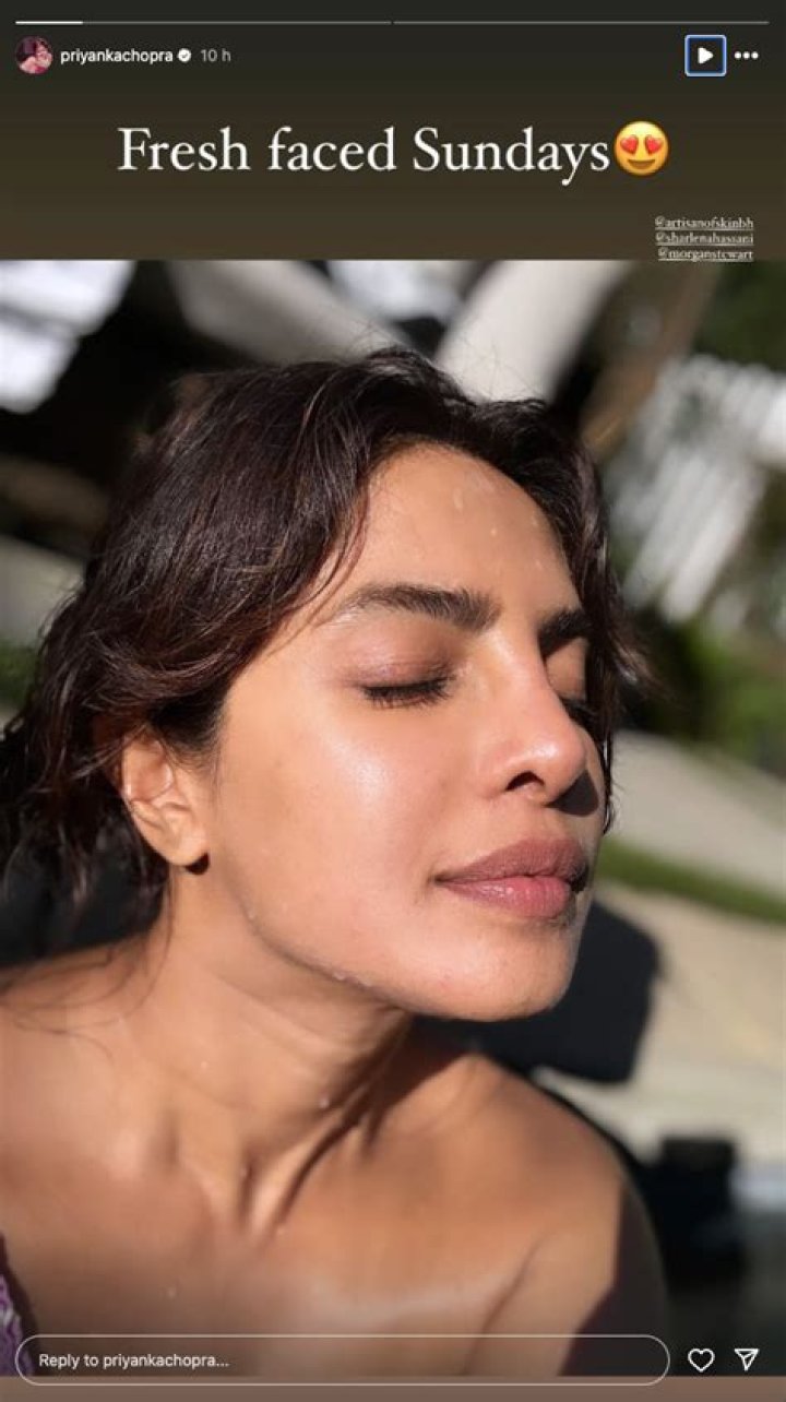 Priyanka Chopra With Natural Undone Hair Reveals She & Nick Have Been In Self Isolation For 8 Days